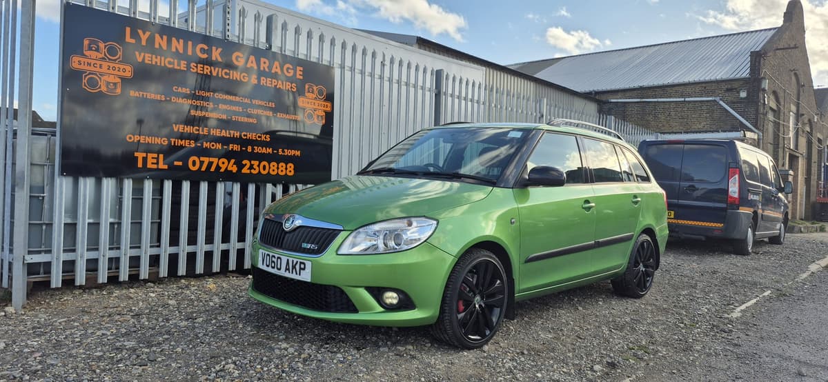 Mechanic working on a car